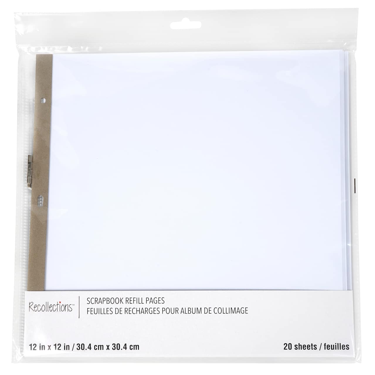 6 Packs: 20 ct. (120 total) 12" x 12" White Scrapbook Refill Pages by Recollections™